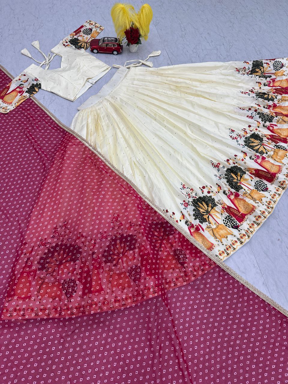 Festival Special Lehenga Choli Set – Premium Dola Silk