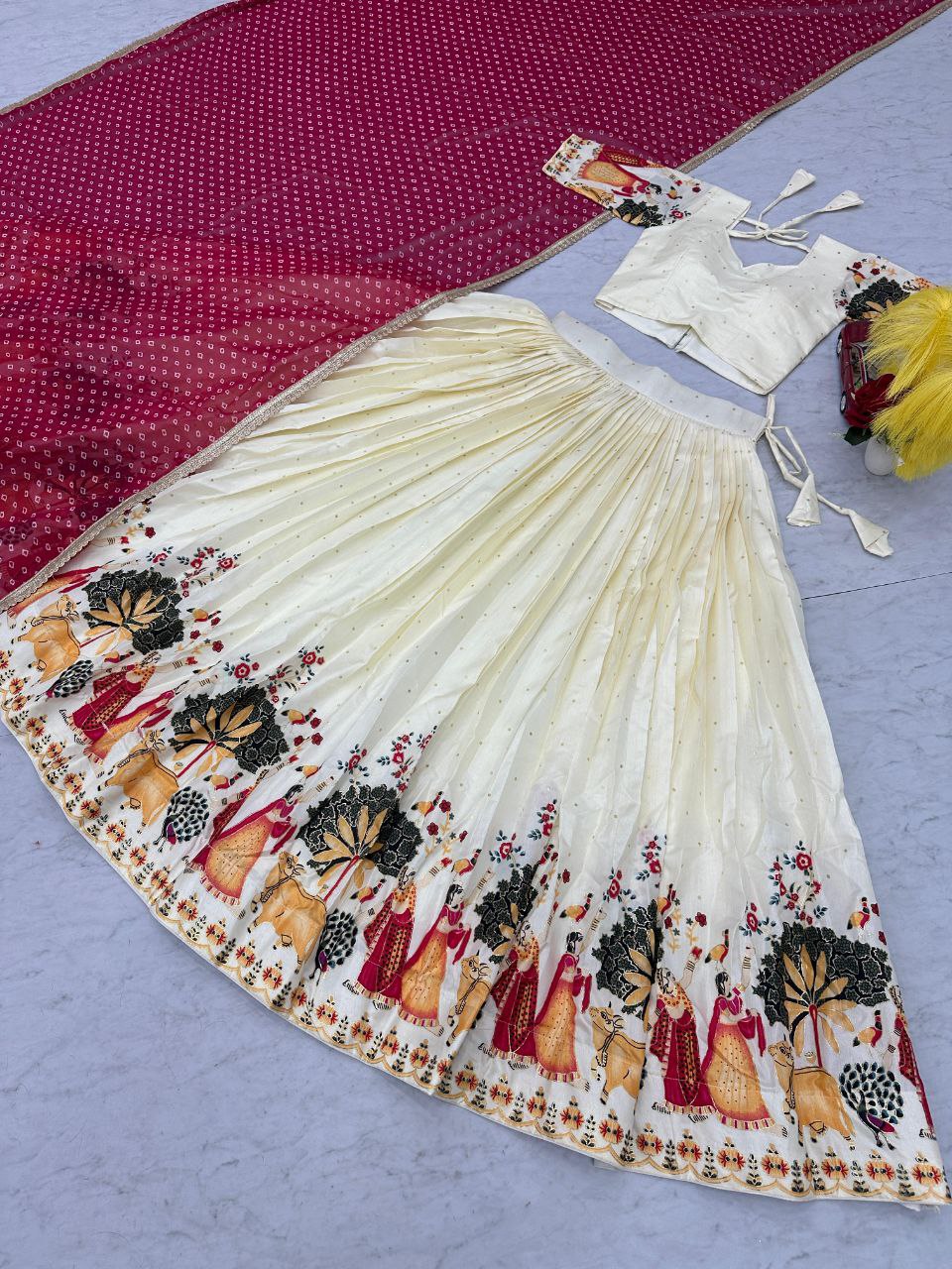 Festival Special Lehenga Choli Set – Premium Dola Silk
