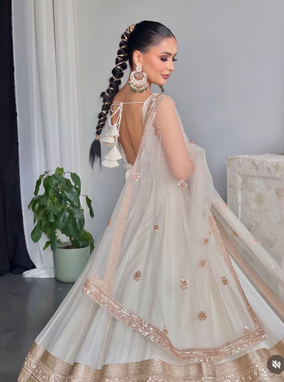 Fox Georgette Embroidered Gown-Pant with Dupatta Set | Summer Party Wear | Fully Stitched