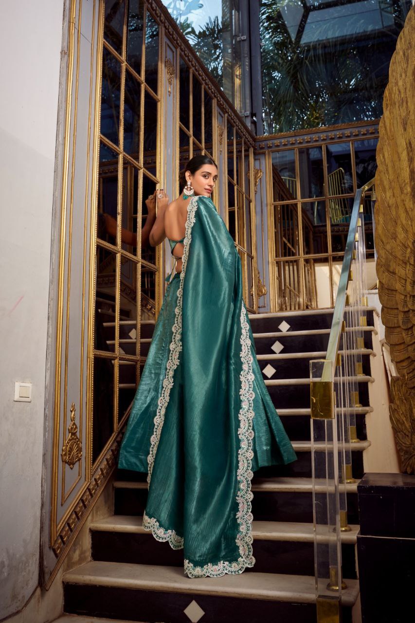 Gold Crush Bridal Lehenga Choli with Jarkan Diamond & Embroidery Work