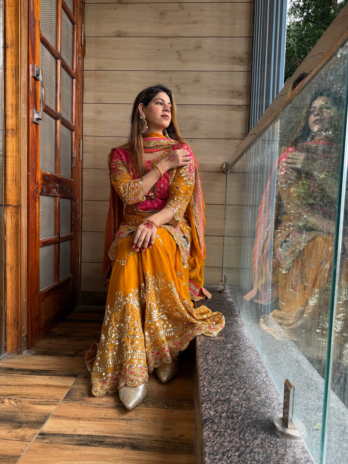Heavy Faux Georgette Embroidered Sharara Plazo Set with Dupatta – Premium Party Wear