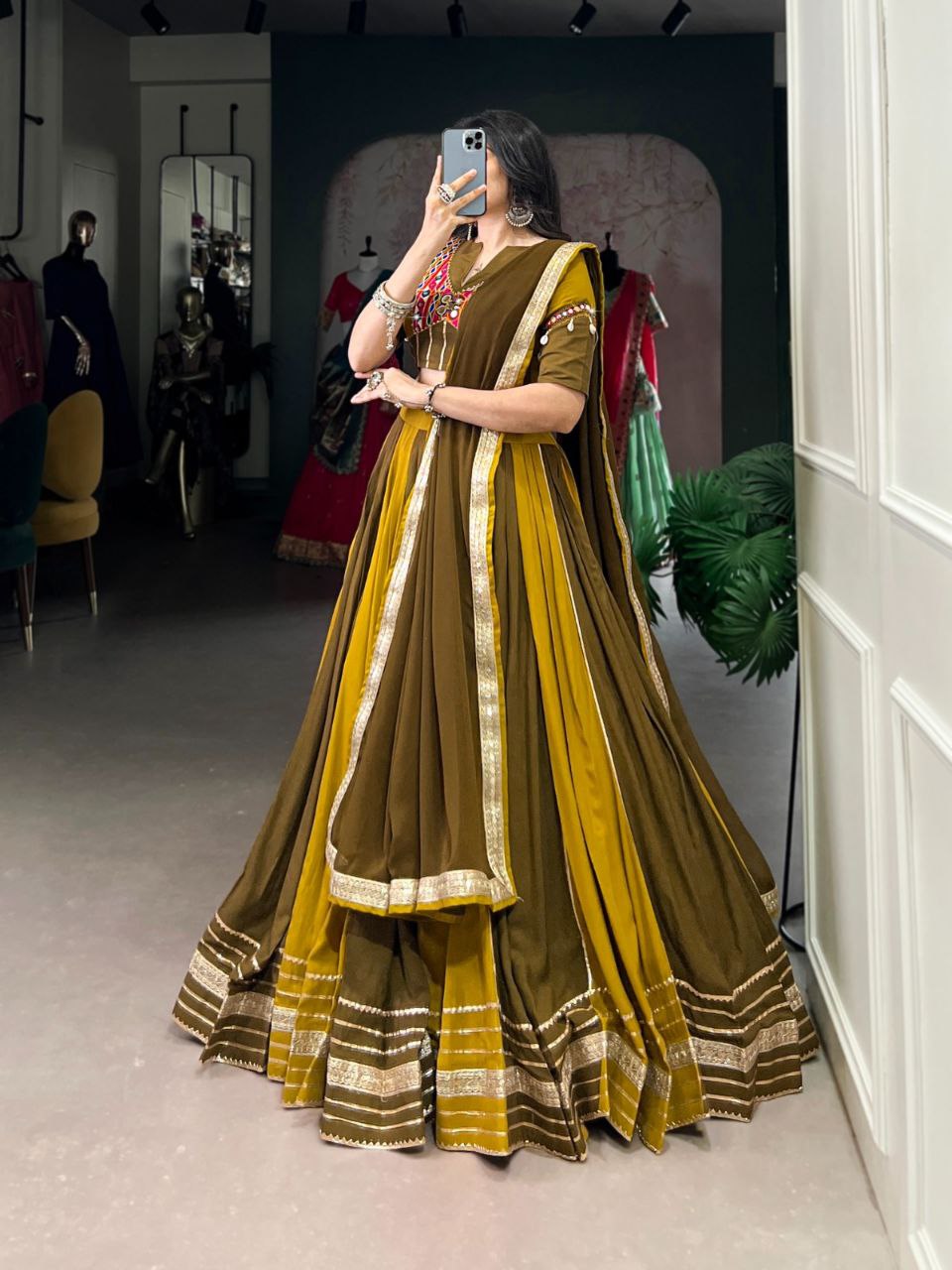 Navratri Lehenga Choli Designs Collection 2025 – Traditional Rayon Lehenga Choli Set