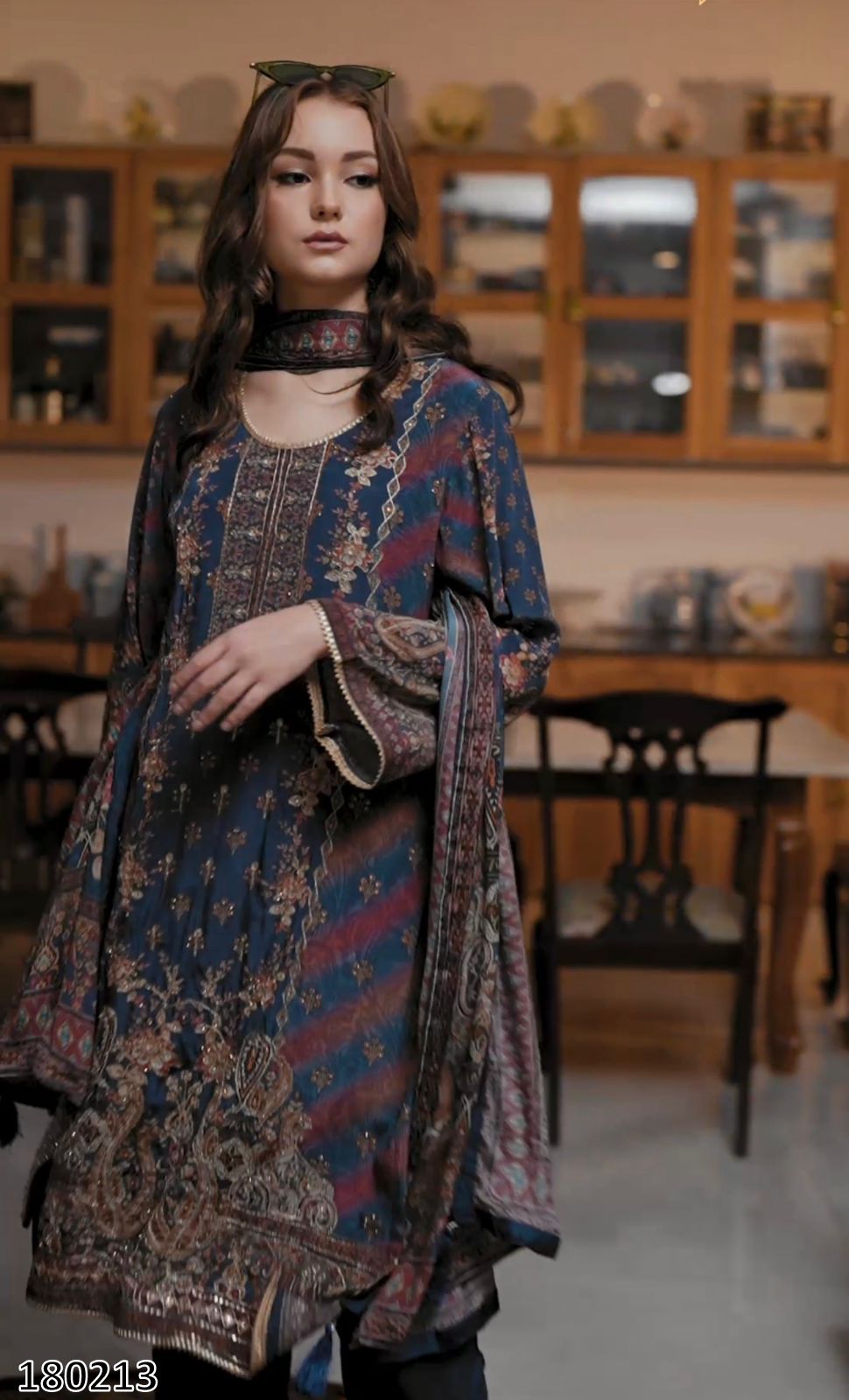 New Designer Heavy Tabby Satin Pakistani Suit – Fancy Digital Print with Plazzo