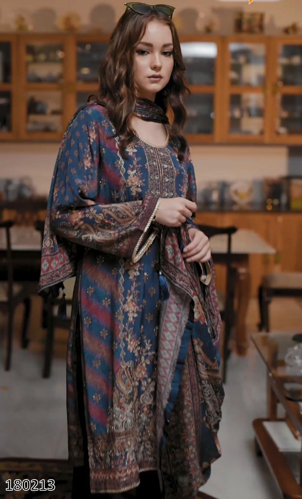 New Designer Heavy Tabby Satin Pakistani Suit – Fancy Digital Print with Plazzo