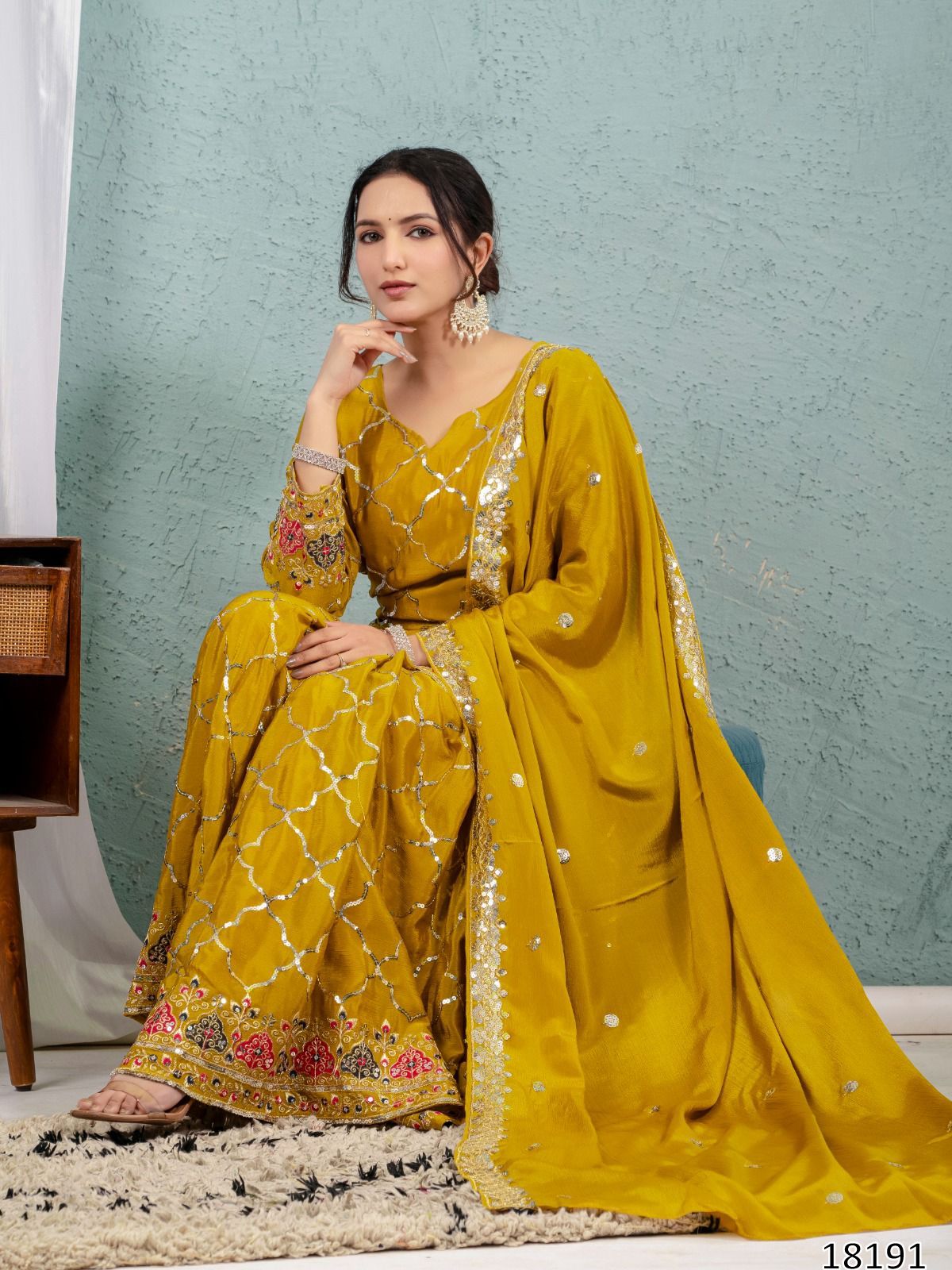 Premium Quality Karwa & Diwali Festive Special Sharara Palazzo Dress