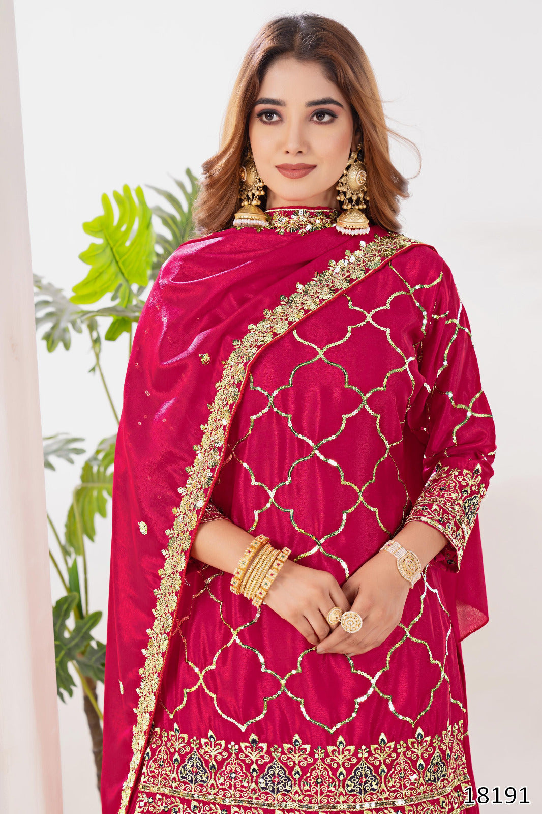 Premium Quality Karwa & Diwali Festive Special Sharara Palazzo Dress