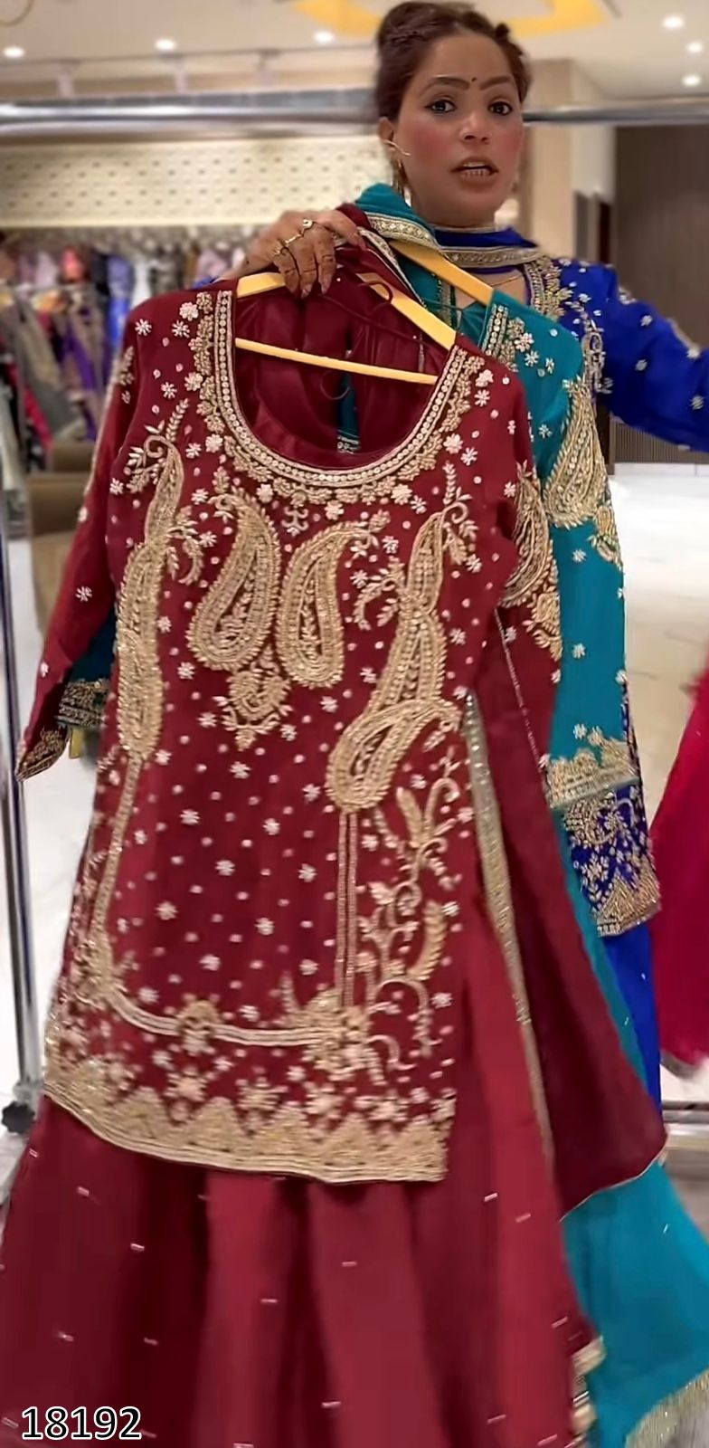Karwa Chauth Special Dress: New Designer Party Wear Top with Sharara Palazzo & Dupatta
