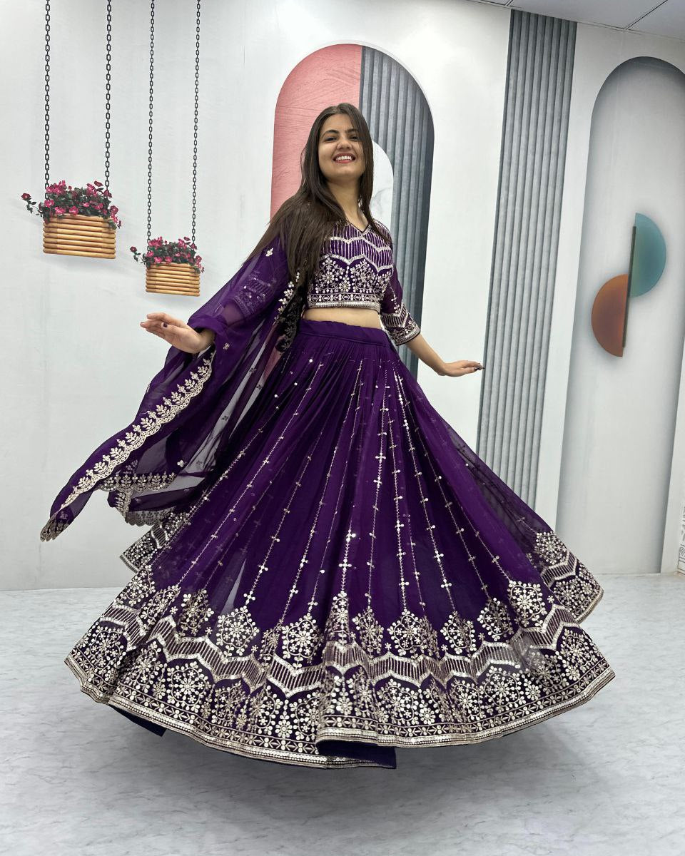 Premium Embroidered Lehenga Choli Set | Heavy Fox Georgette
