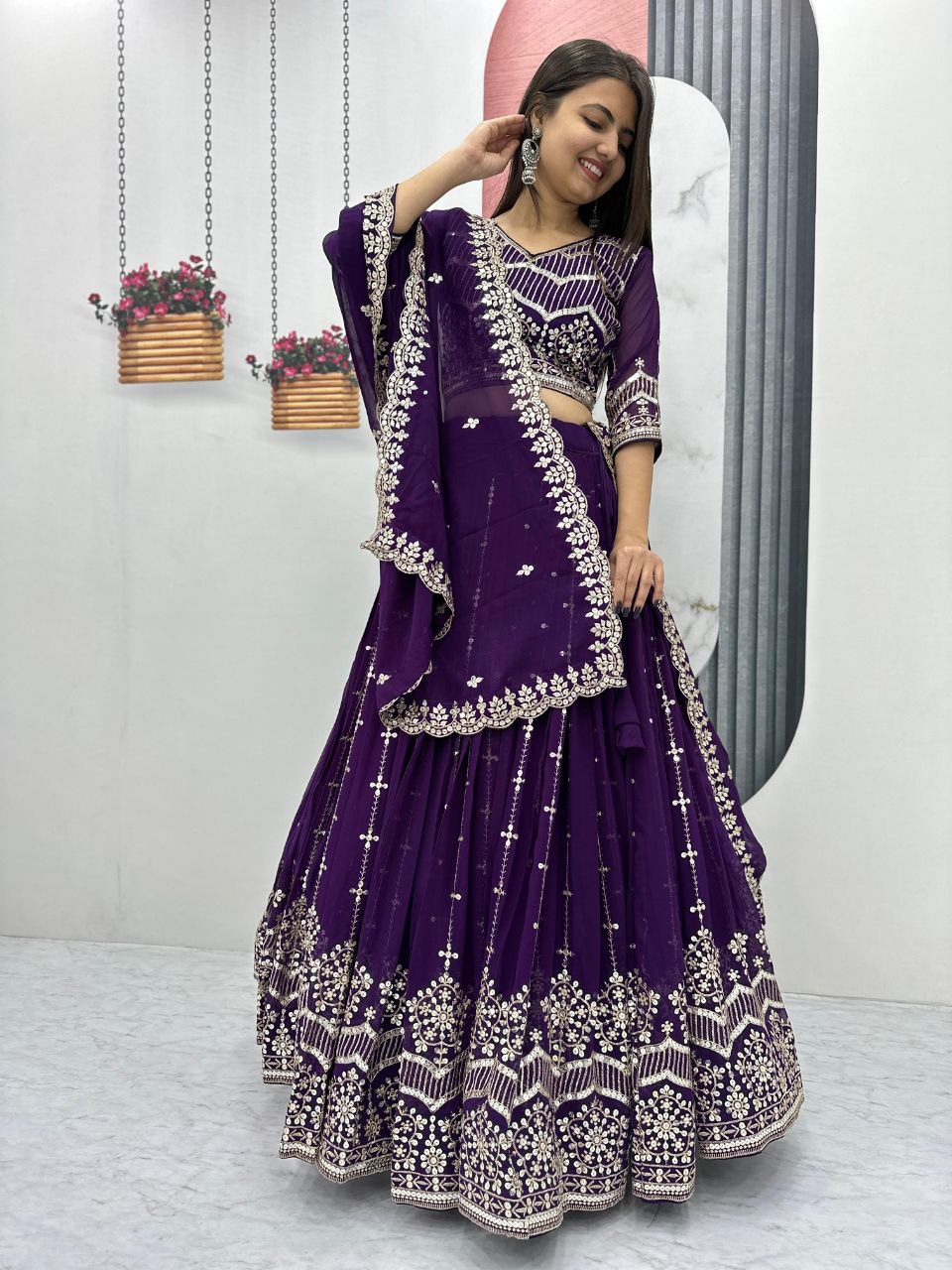 Premium Embroidered Lehenga Choli Set | Heavy Fox Georgette