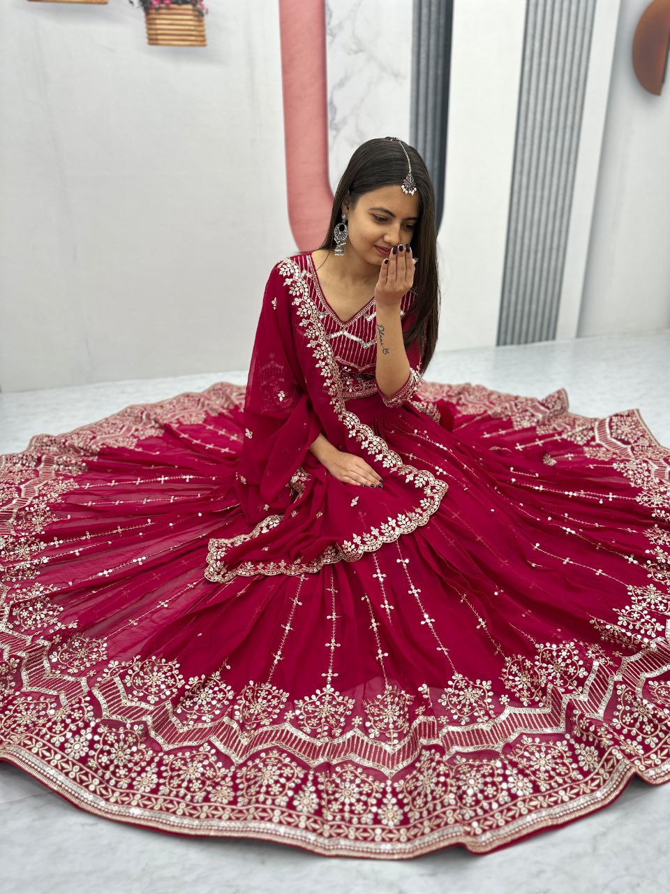 Premium Embroidered Lehenga Choli Set | Heavy Fox Georgette