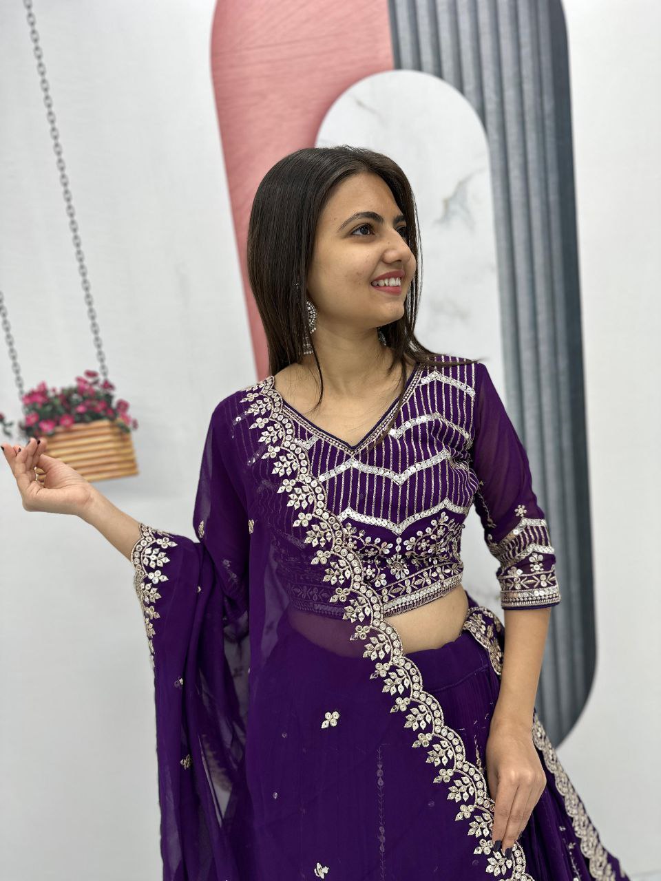 Premium Embroidered Lehenga Choli Set | Heavy Fox Georgette