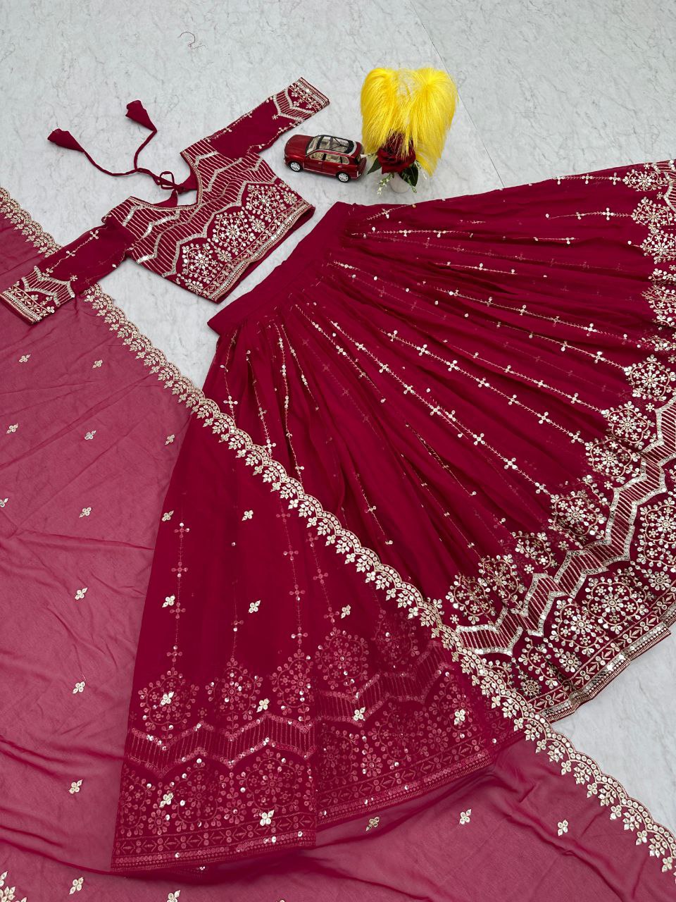Premium Embroidered Lehenga Choli Set | Heavy Fox Georgette