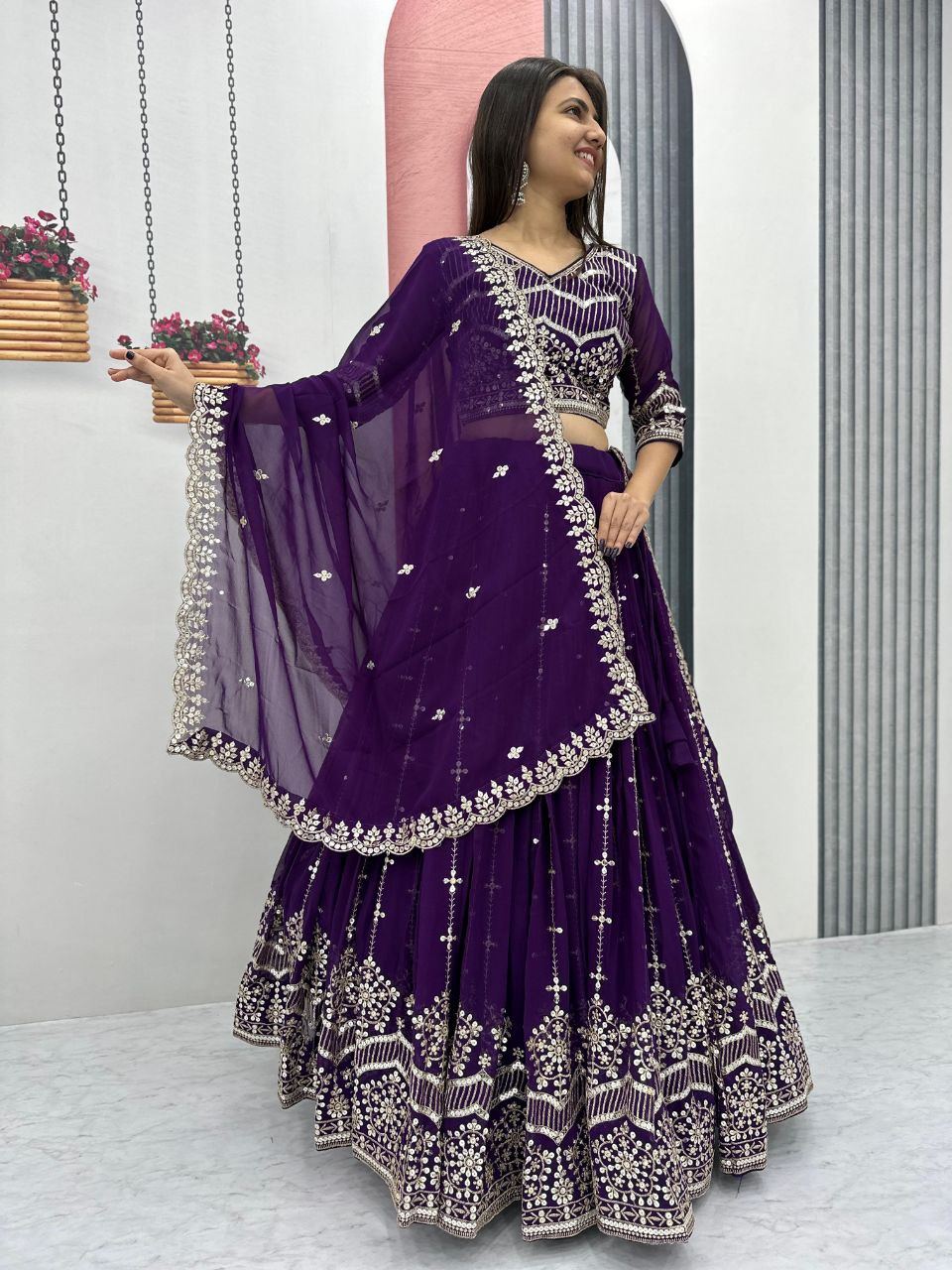 Premium Embroidered Lehenga Choli Set | Heavy Fox Georgette