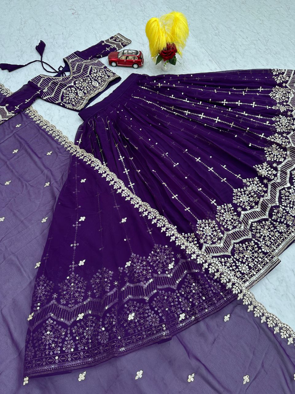 Premium Embroidered Lehenga Choli Set | Heavy Fox Georgette