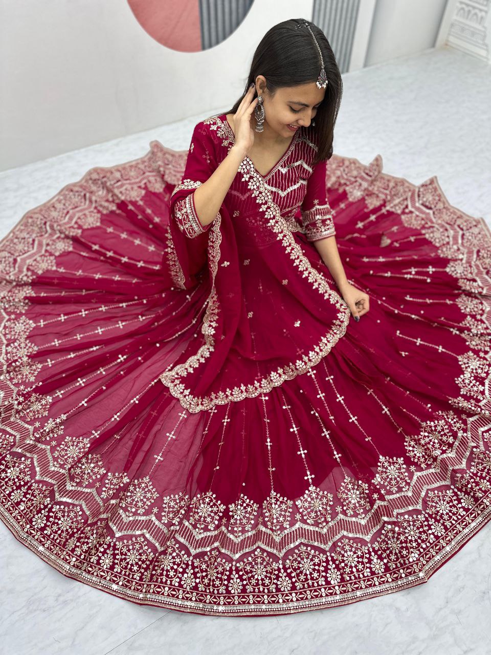 Premium Embroidered Lehenga Choli Set | Heavy Fox Georgette