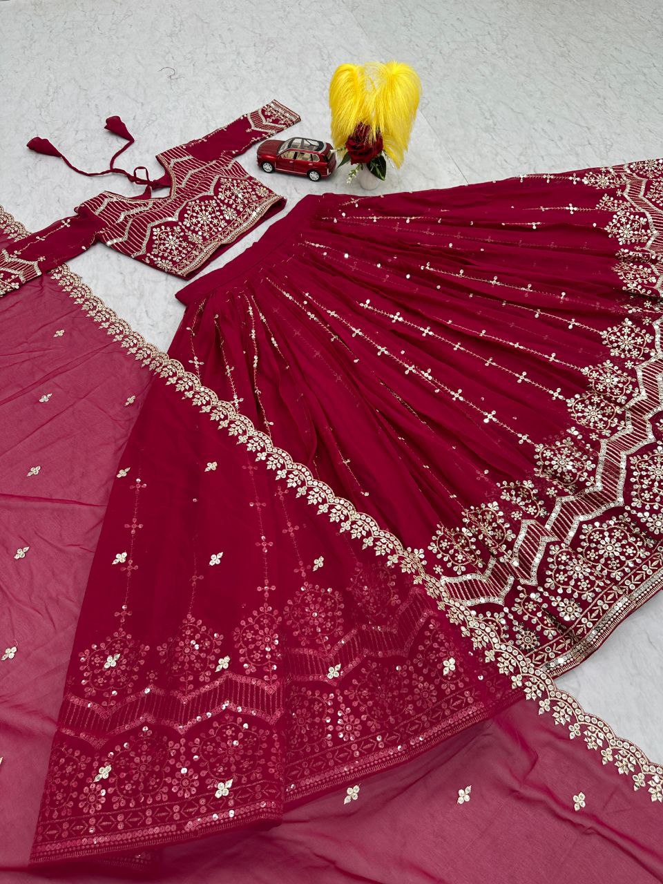 Premium Embroidered Lehenga Choli Set | Heavy Fox Georgette
