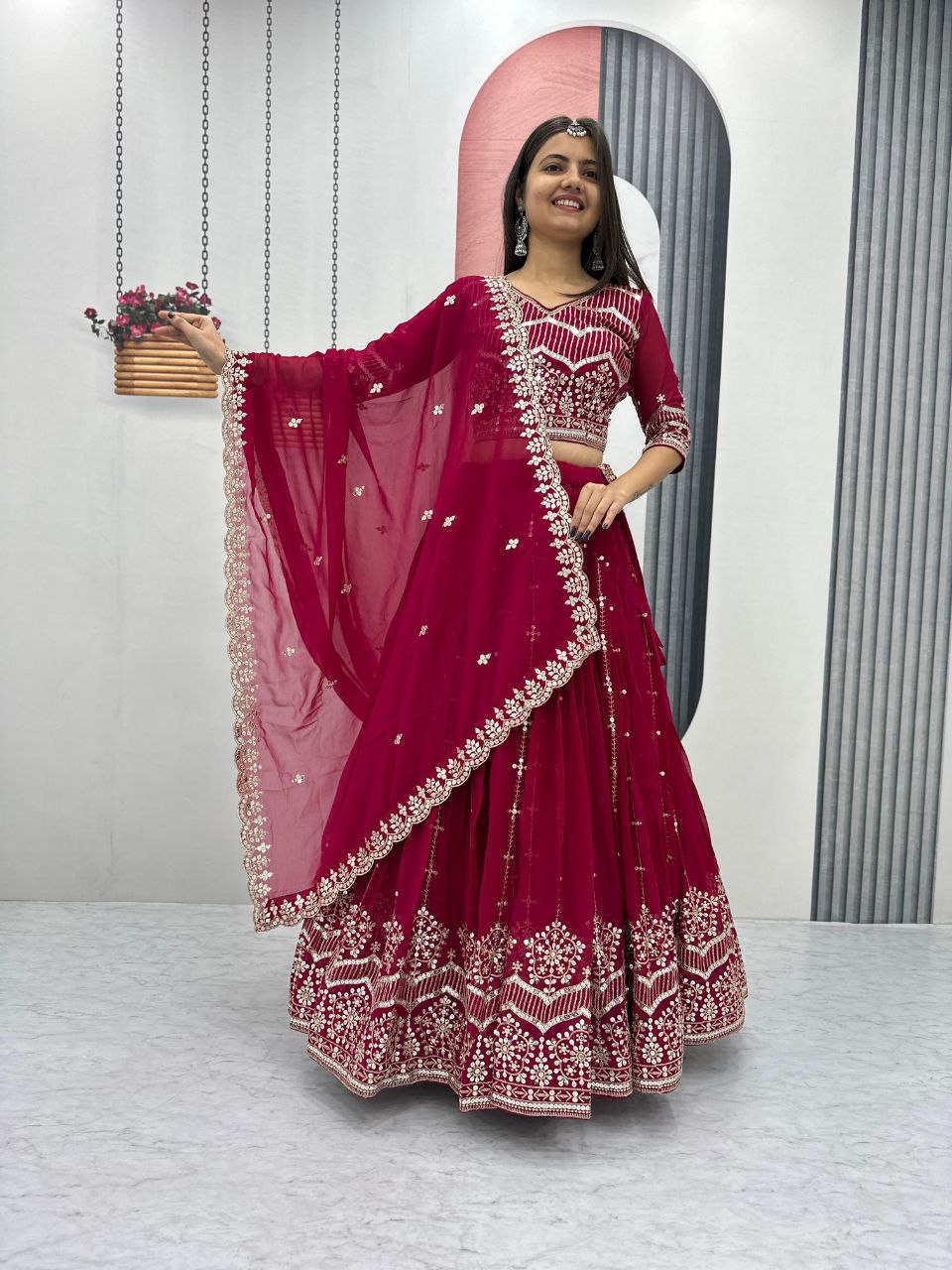 Premium Embroidered Lehenga Choli Set | Heavy Fox Georgette