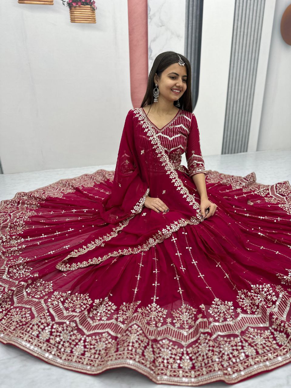 Premium Embroidered Lehenga Choli Set | Heavy Fox Georgette