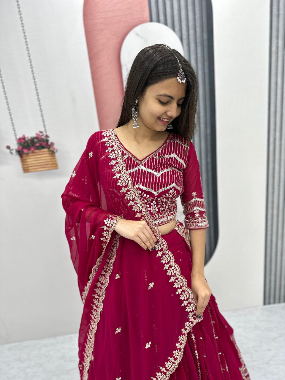 Premium Embroidered Lehenga Choli Set | Heavy Fox Georgette