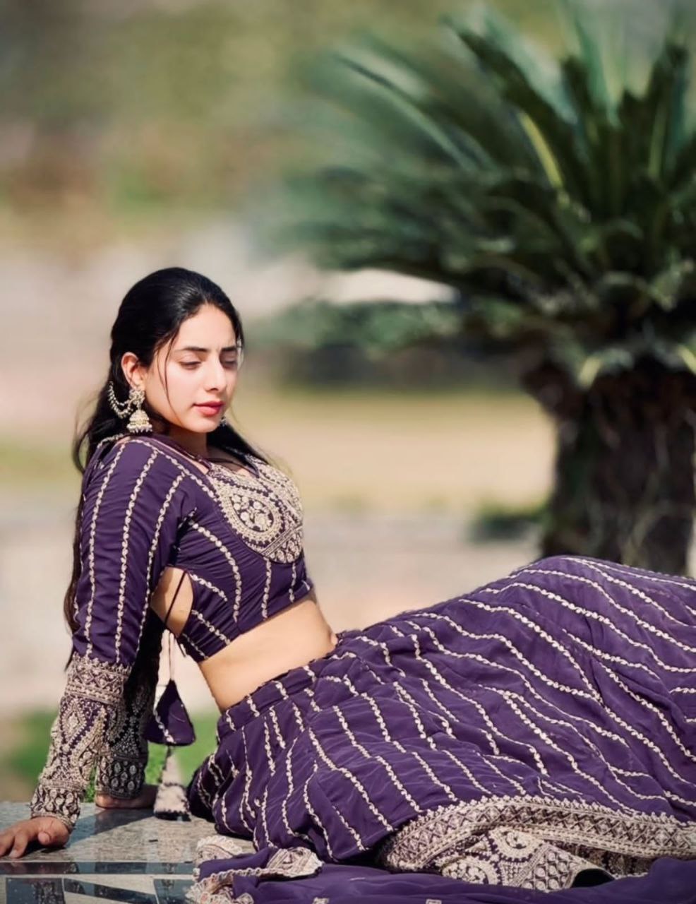 Premium Embroidered Purple Lehenga Choli Set | Heavy Fox Georgette