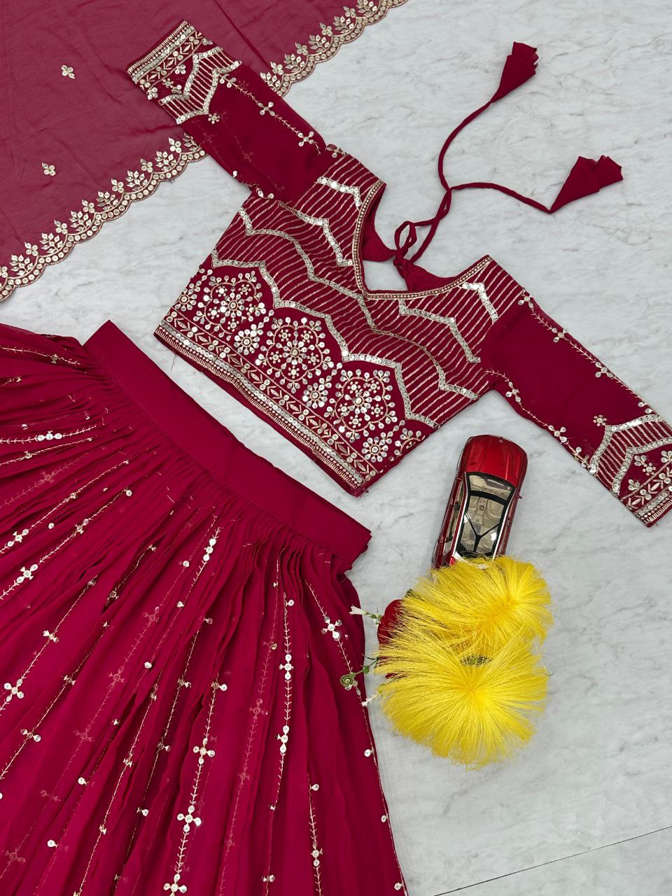 Premium Embroidered Lehenga Choli Set | Heavy Fox Georgette