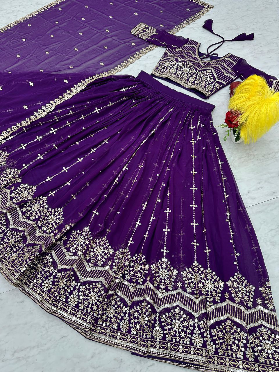 Premium Embroidered Lehenga Choli Set | Heavy Fox Georgette