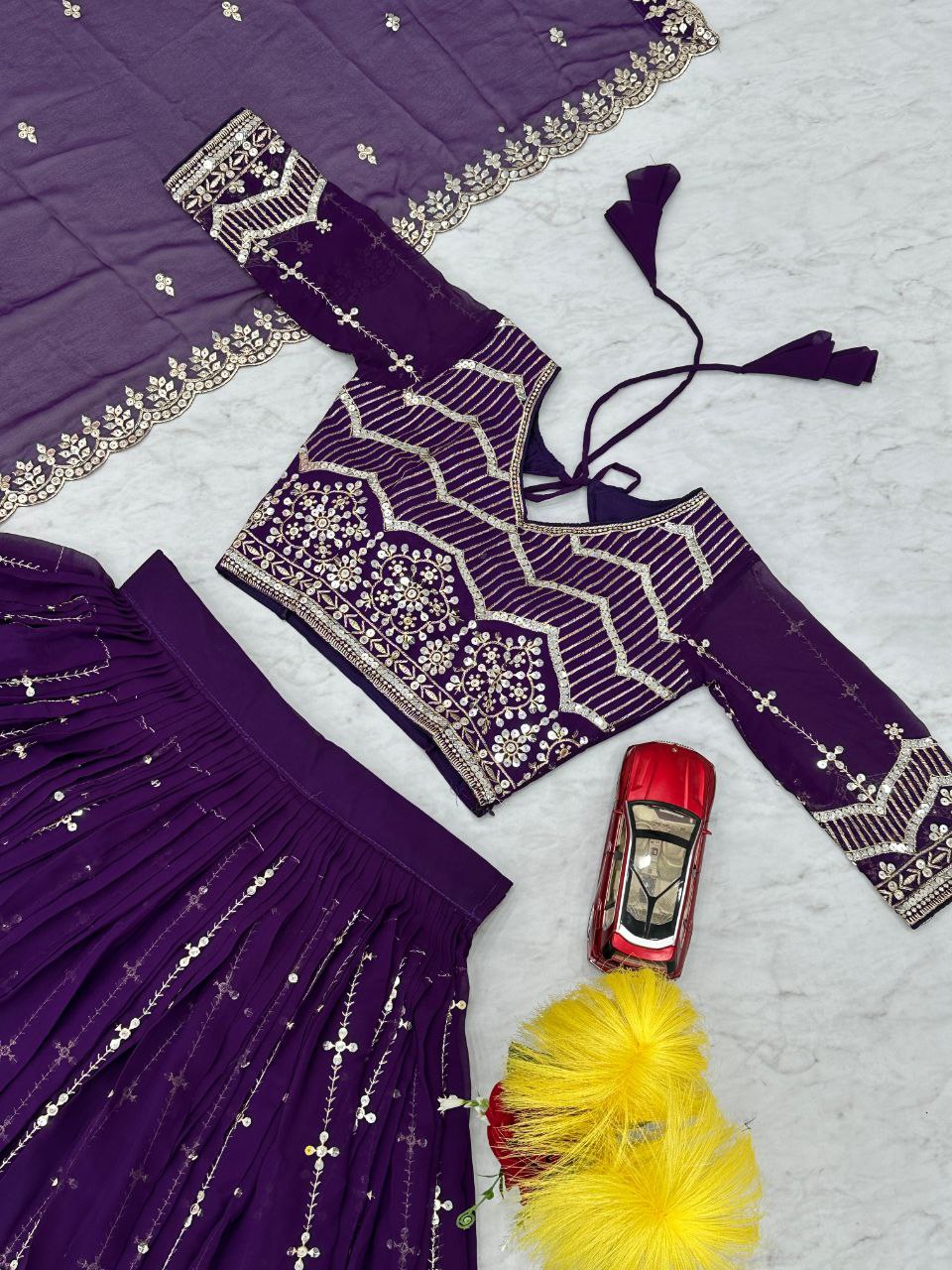 Premium Embroidered Lehenga Choli Set | Heavy Fox Georgette