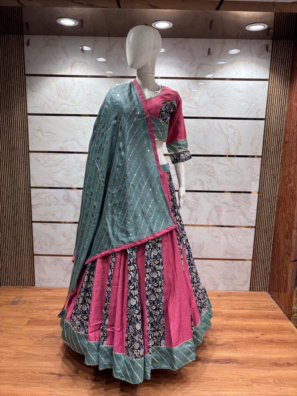 Premium Sayona Vichitra Laheriya Chaniya Choli Set