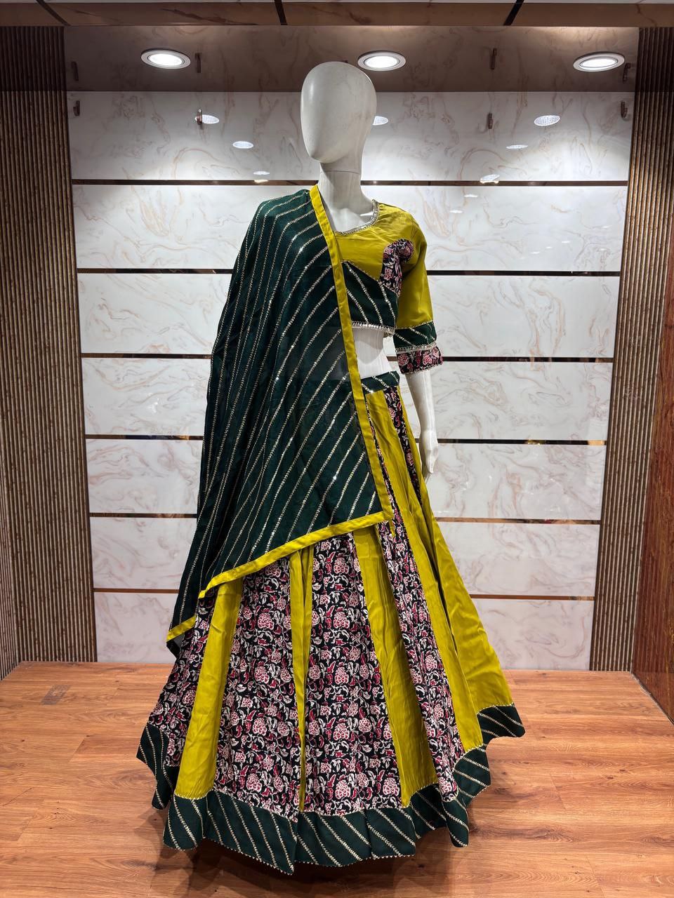 Premium Sayona Vichitra Laheriya Chaniya Choli Set