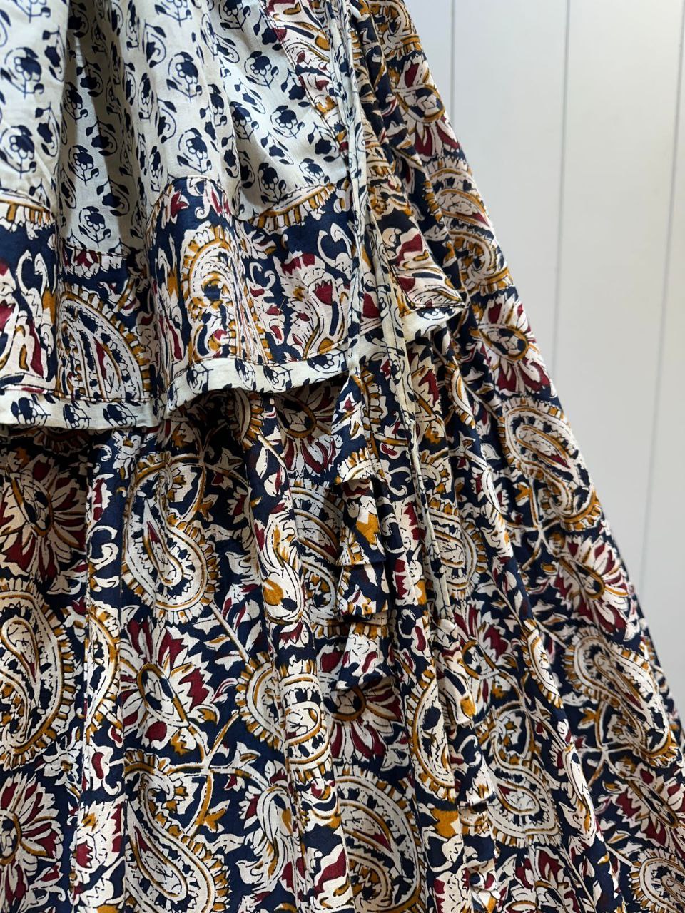 Pure Kalamkari Cotton Chaniya Choli Set For Festive Wear, Navratri, Poojas, or Cultural Celebrations