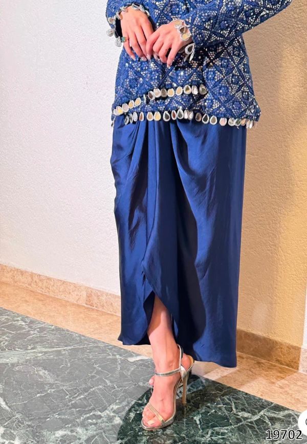 Pure Muslin Mirror & Stone Work Kurti Set