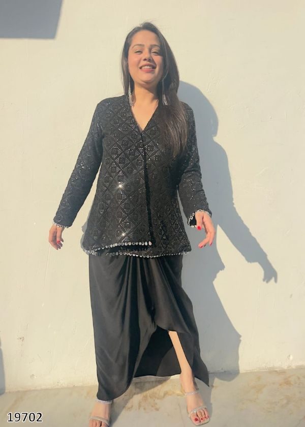 Pure Muslin Mirror & Stone Work Kurti Set