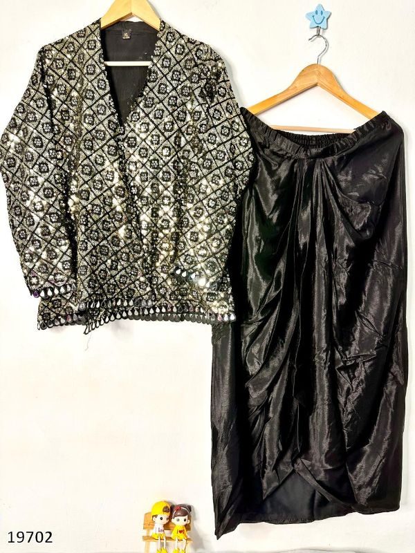 Pure Muslin Mirror & Stone Work Kurti Set