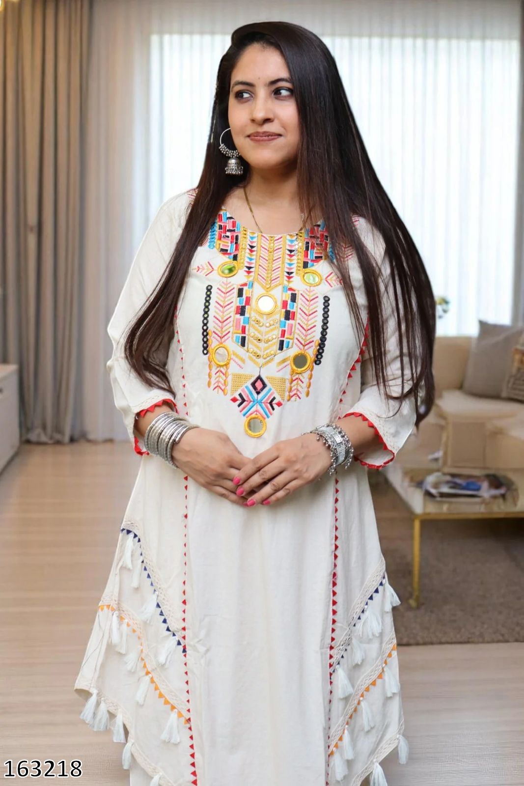 Rakhi Special Premium Designer Co-ord Set Pure Khadi Cotton with Embroidery