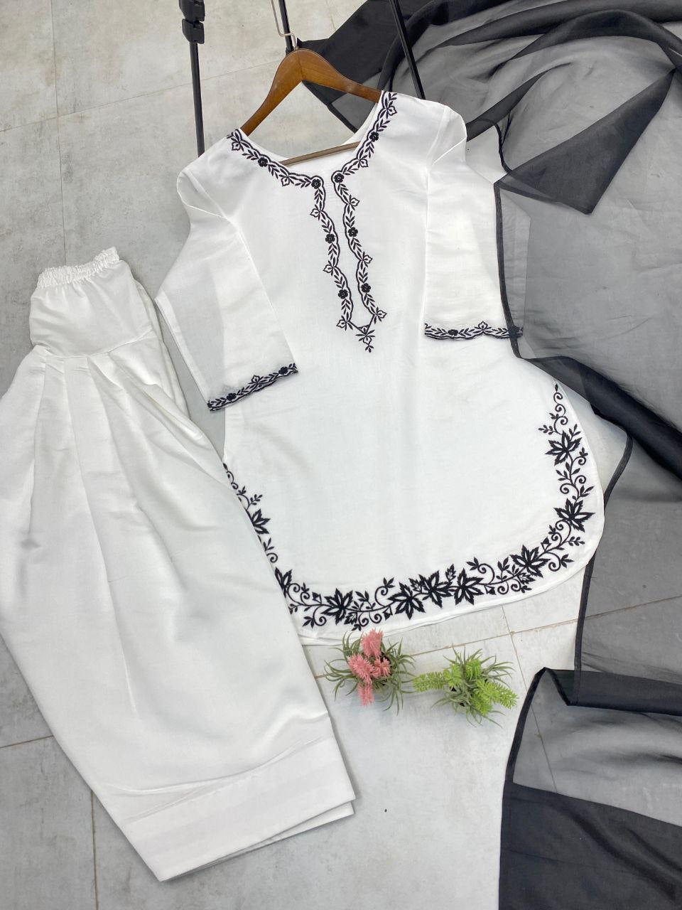 Roman Silk Farsi Salwar Suit with Organza Dupatta | Designer Wear
