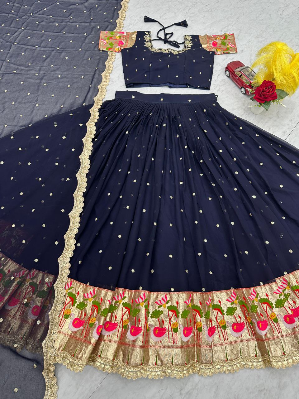 Special Lehenga Choli Set | Embroidered Georgette with Dupatta | Fully Stitched