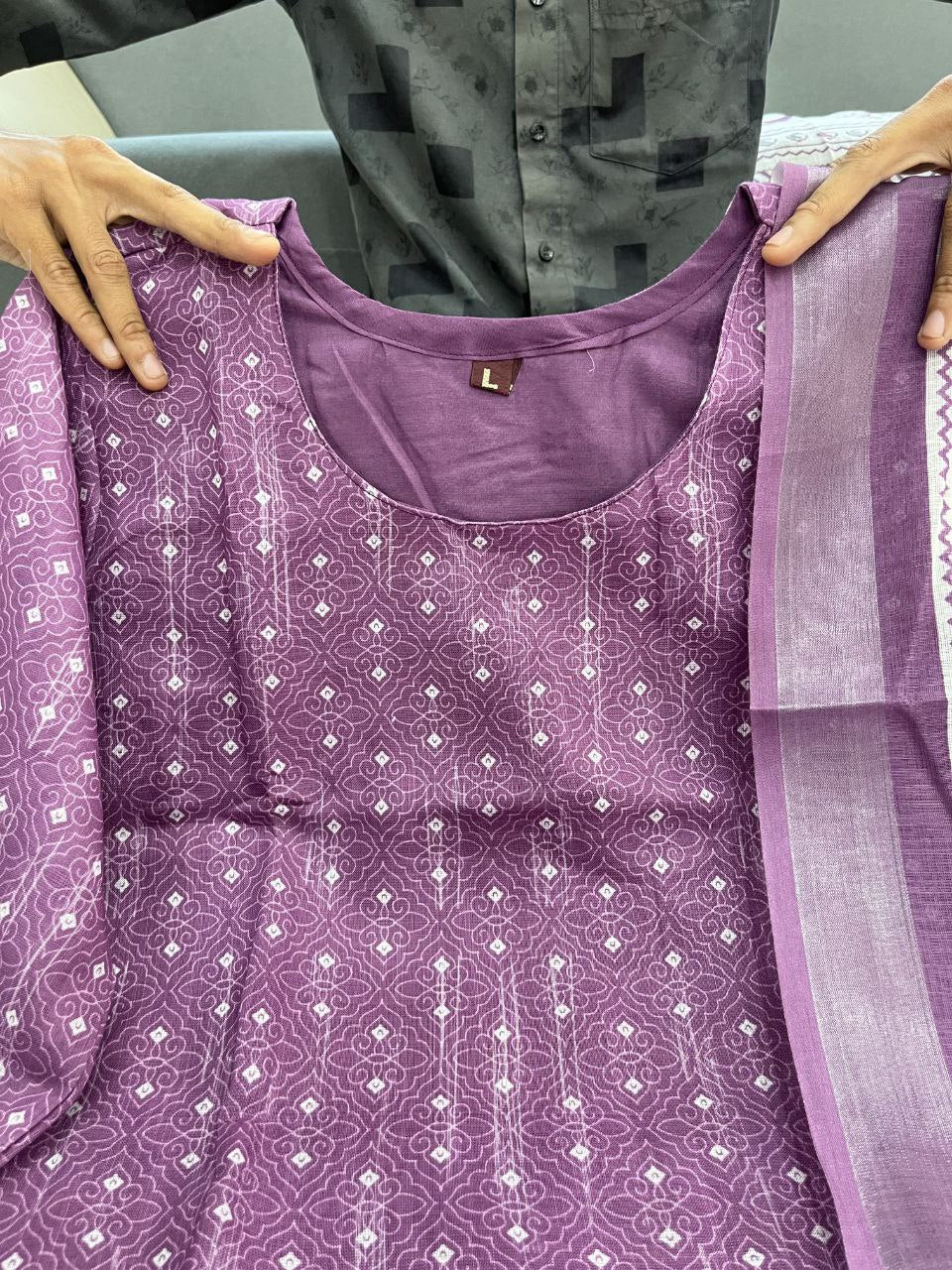 Tanna Banna Lilan Cotton 2-Piece Kurta with Dupatta Set for Women | Soft & Breathable Daily Wear