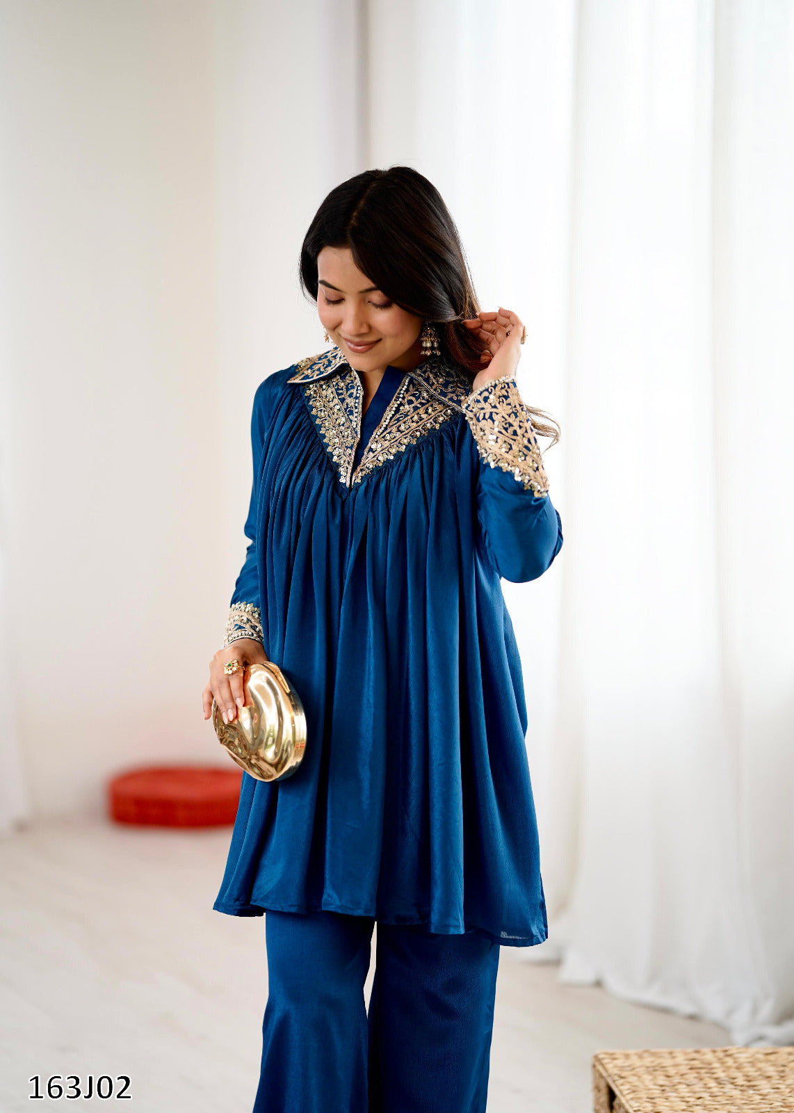 Trendy & Comfortable Cord Set for Women – Heavy Chinon with Embroidery