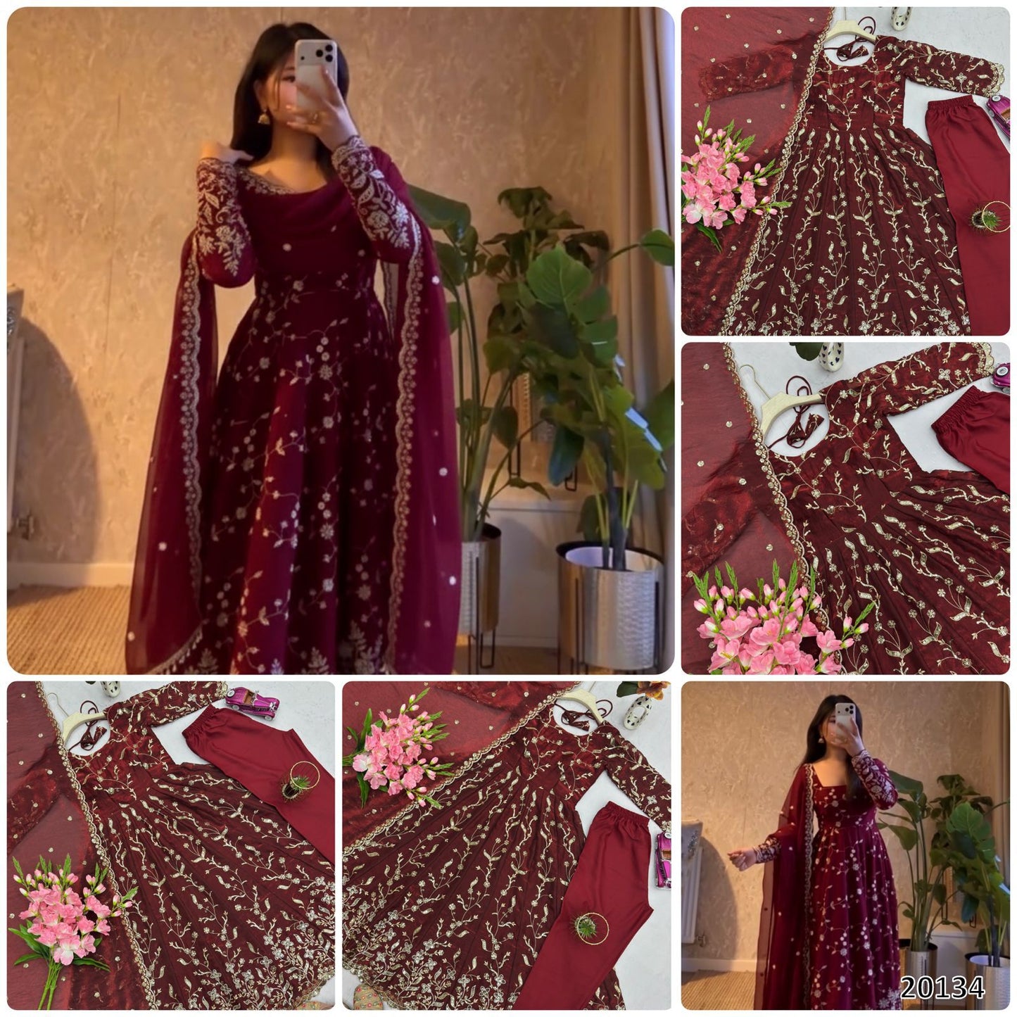 New Launch: 7-Colour Designer Party Wear Gown Set | Elegant & Festive
