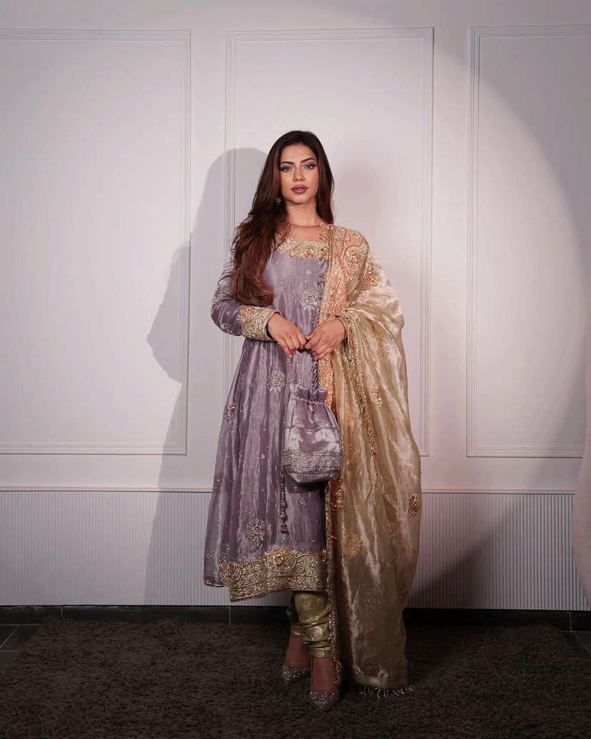 Elegant Jimmy Choo Fabric Embroidered Top & Pant with Dupatta β Premium Designer Wear