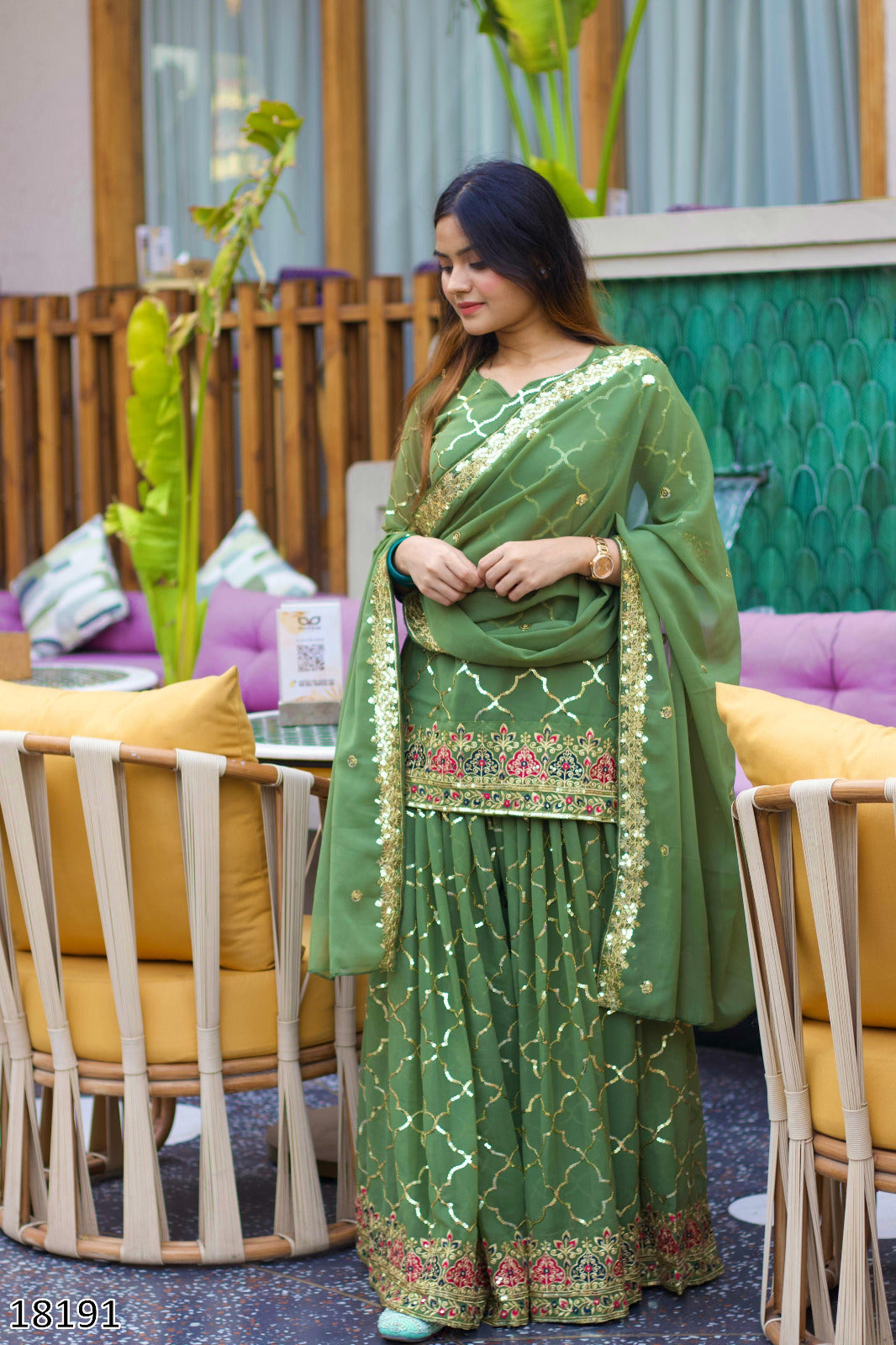 Premium Quality Karwa & Diwali Festive Special Sharara Palazzo Dress