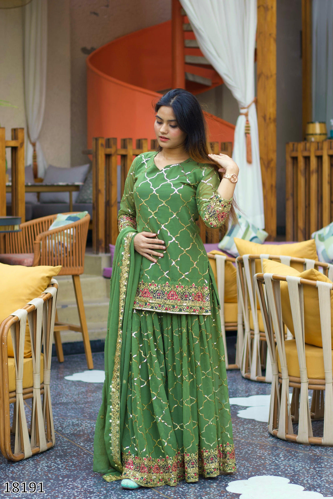 Premium Quality Karwa & Diwali Festive Special Sharara Palazzo Dress