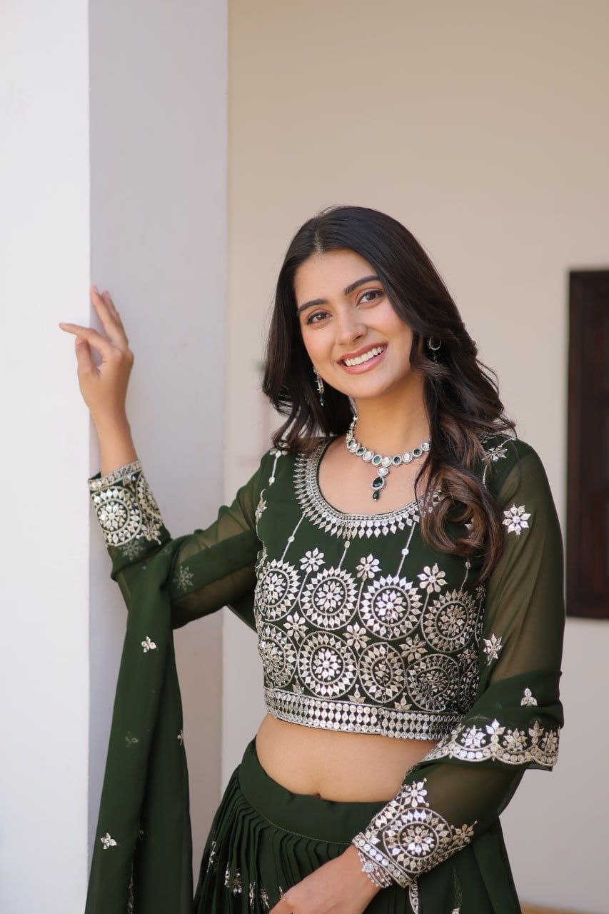 Wedding Lehenga Choli with Heavy Embroidery & Sequence Work | Party Wear Lehenga Choli 2025