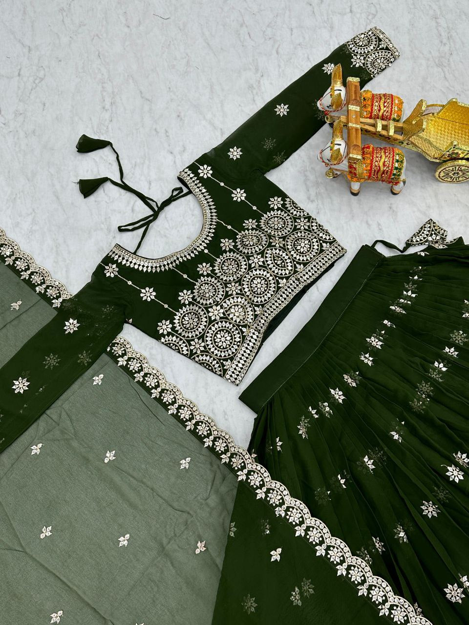 Wedding Lehenga Choli with Heavy Embroidery & Sequence Work | Party Wear Lehenga Choli 2025