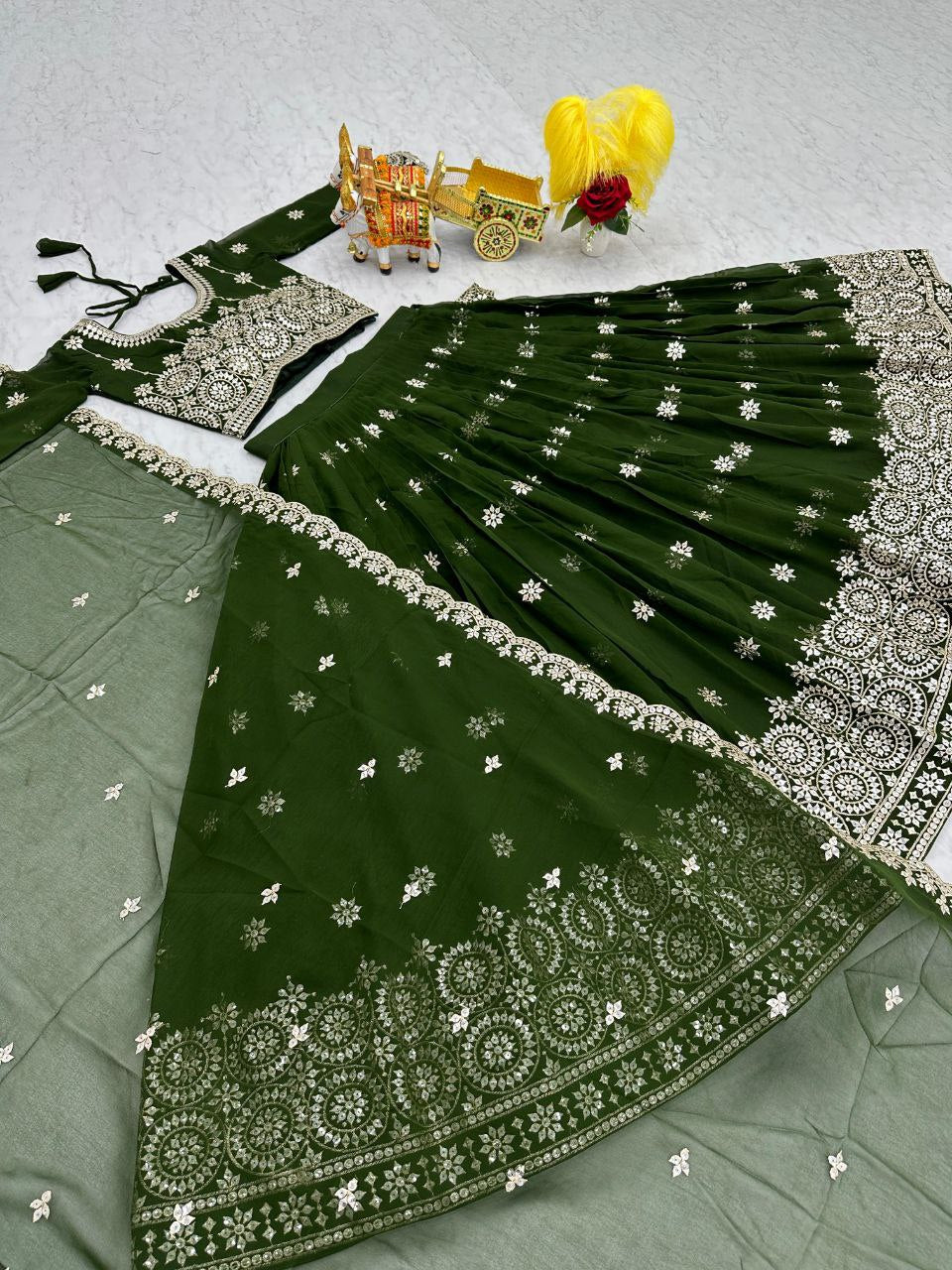 Wedding Lehenga Choli with Heavy Embroidery & Sequence Work | Party Wear Lehenga Choli 2025