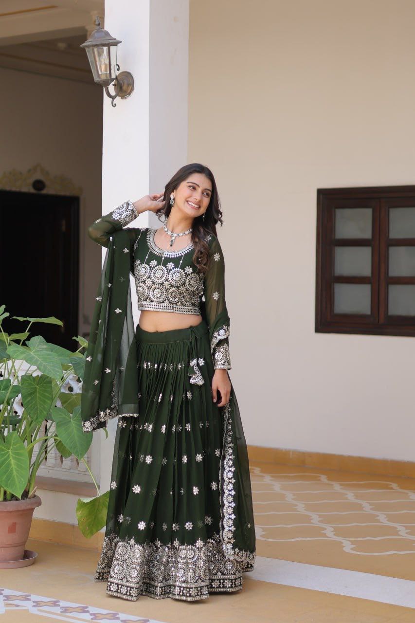 Wedding Lehenga Choli with Heavy Embroidery & Sequence Work | Party Wear Lehenga Choli 2025