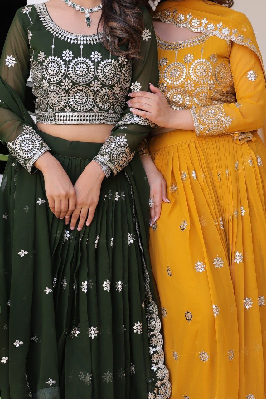 Wedding Lehenga Choli with Heavy Embroidery & Sequence Work | Party Wear Lehenga Choli 2025