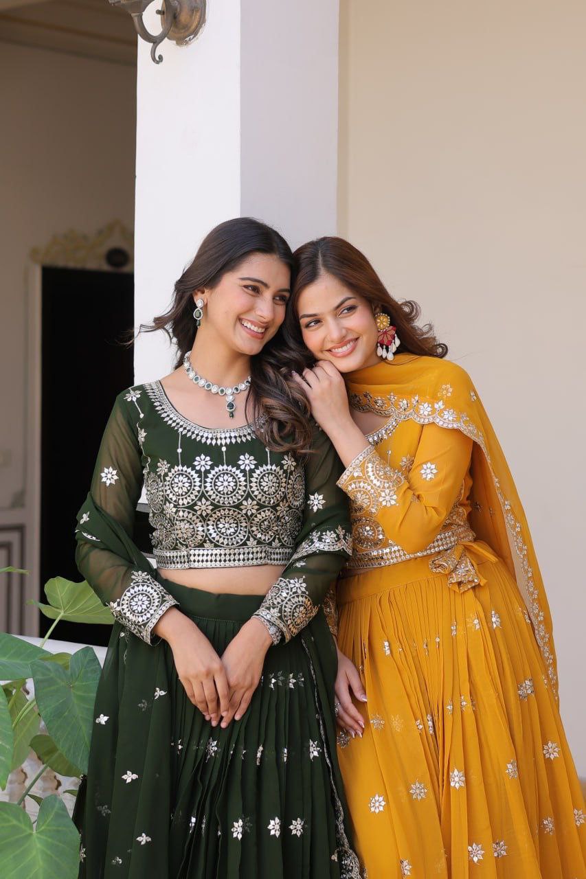 Wedding Lehenga Choli with Heavy Embroidery & Sequence Work | Party Wear Lehenga Choli 2025