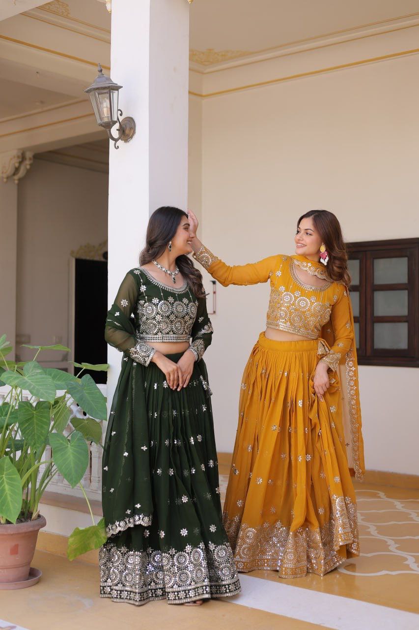 Wedding Lehenga Choli with Heavy Embroidery & Sequence Work | Party Wear Lehenga Choli 2025