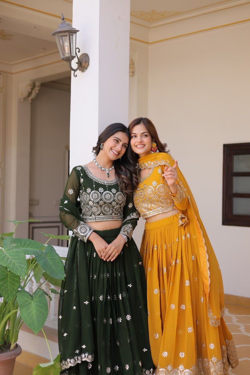 Wedding Lehenga Choli with Heavy Embroidery & Sequence Work | Party Wear Lehenga Choli 2025